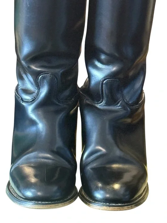 Northampton Made In England Tall Leather Riding Boots Size 5.5 Black Equestrian - Picture 8 of 10